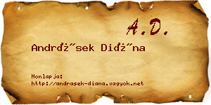 Andrásek Diána névjegykártya